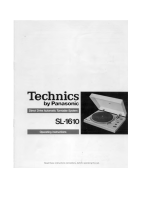 Technics - SL-1610 - Owners manual 